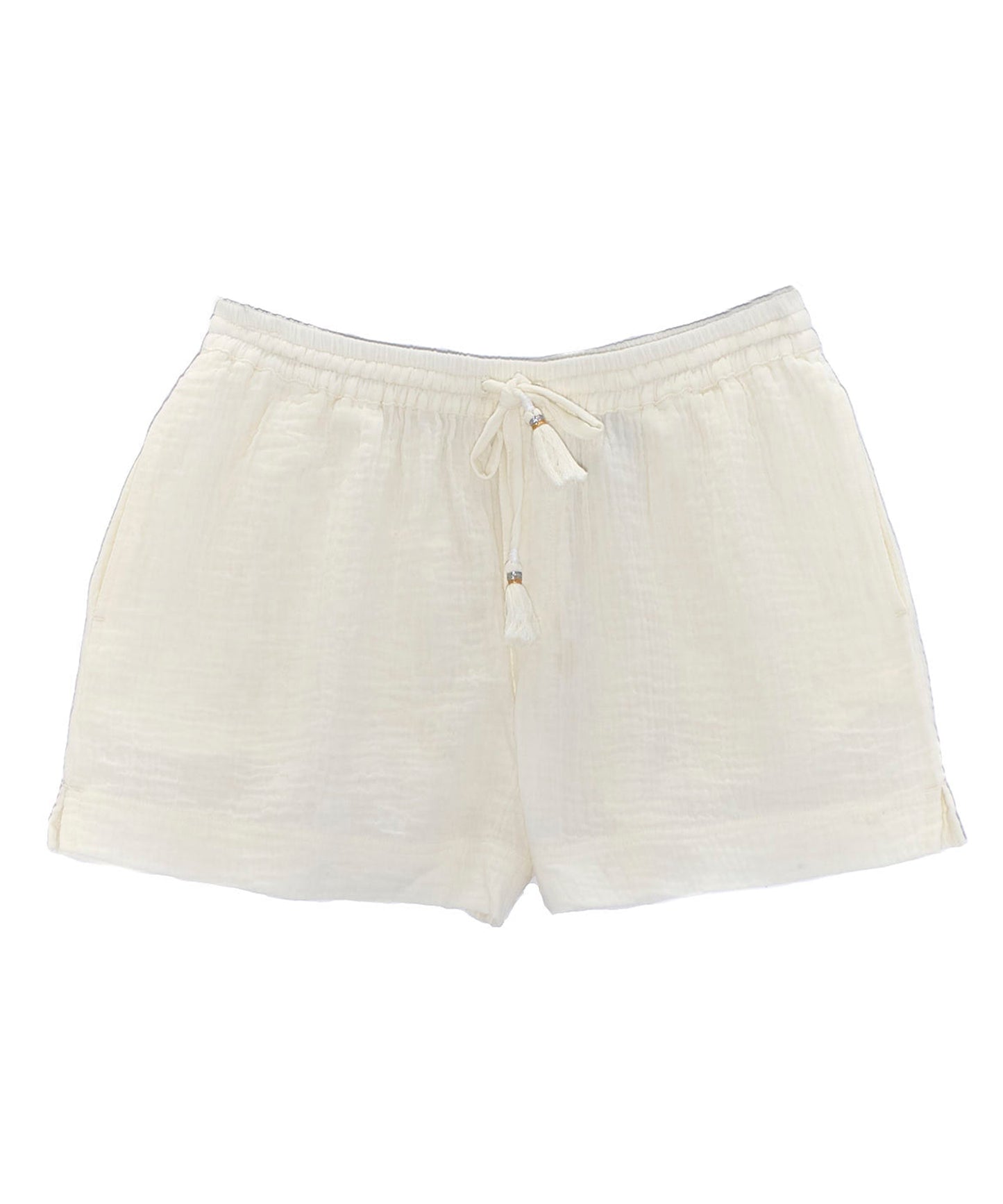 Double Gauze Beach Shorts in color Cream