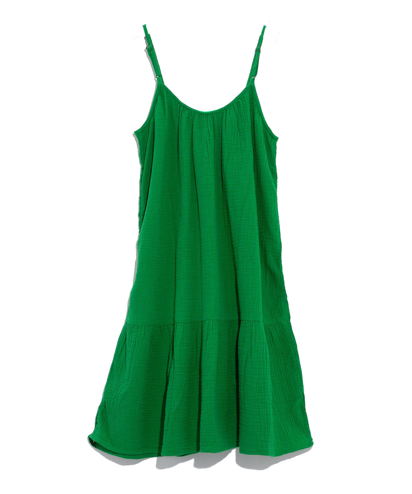 Supersoft Gauze Lilou Dress in color Amazon Green