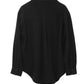 Supersoft Gauze Boyfriend Shirt in color black - back of garment.