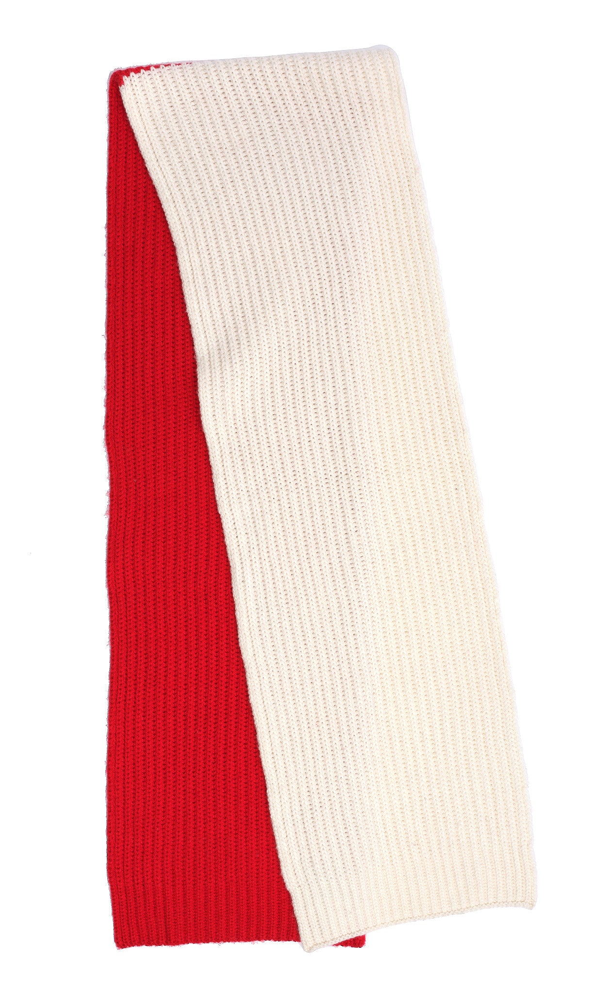 Colorbblock Rib Scarf in color Ruby Red/Ivory