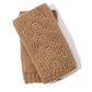 Loopy Cable Handwarmer in color Camel Heather