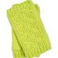 Loopy Cable Handwarmer in color Electric Lime