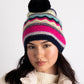 Ziggy Pom Hat in color Multi on a model