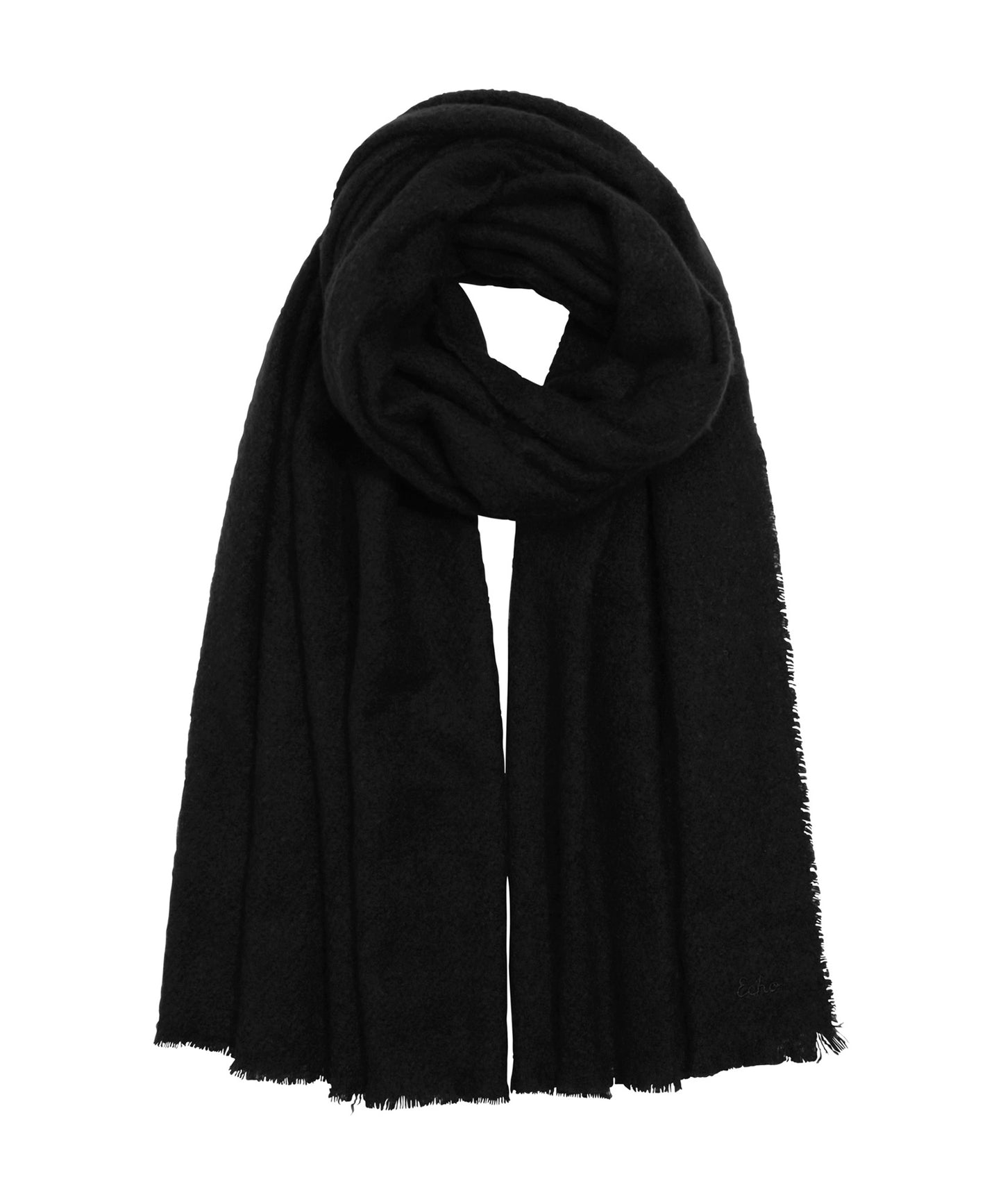 Buzzy Boucle Scarf in color Black