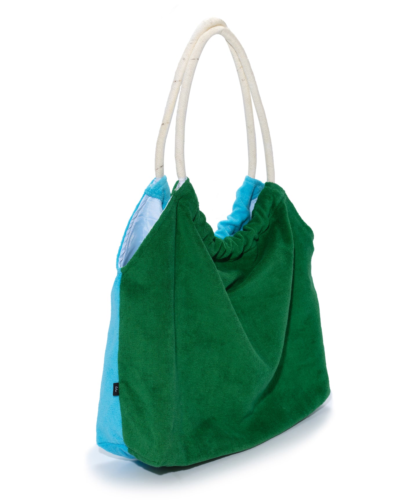 Terry 2-tone Tote in color Amazon Green