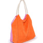 Terry 2-tone Tote in color Ultra Pink