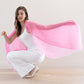 Echo Essentials Sustainable Crinkle Wrap in color Pink on a model