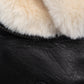 Zip-top Glove With Faux Fur Lining in color Black/Cream