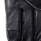 Stitched Leather Glove in color Black