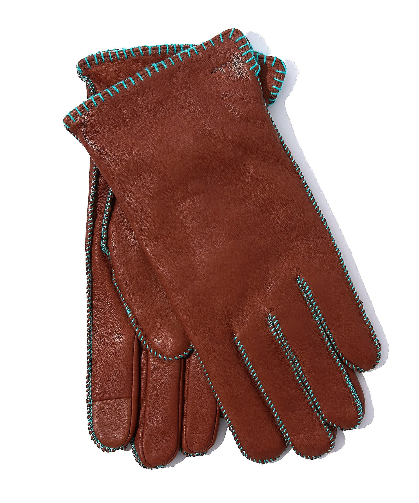 Stitched Leather Glove in color Chestnut