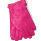 Stitched Leather Glove in color Electric Pink