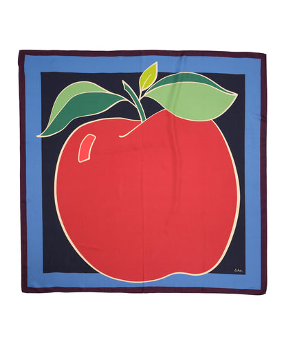 Fruit Of The Month Silk Square in color Navy