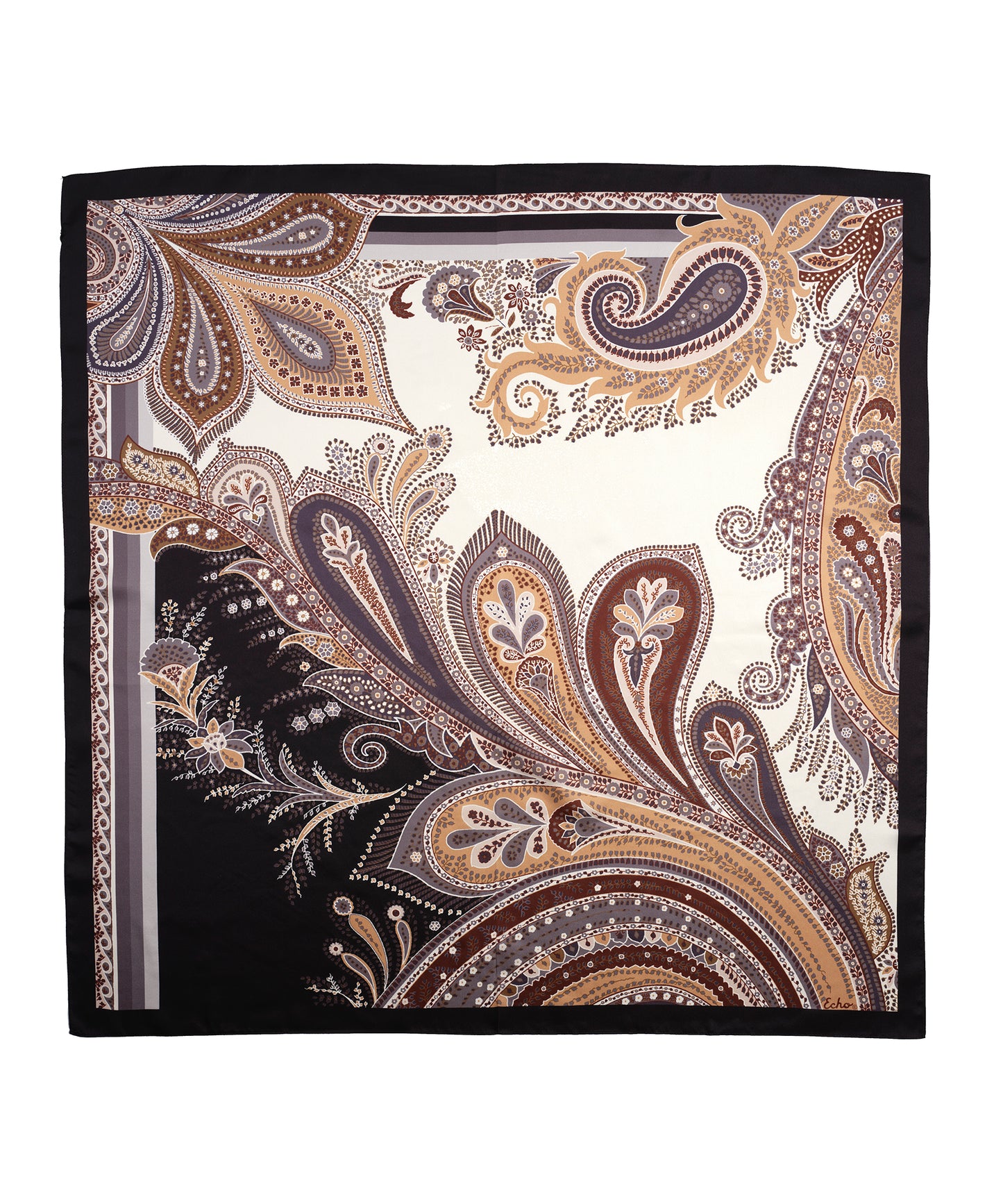 Parlor Paisley Square in color Black