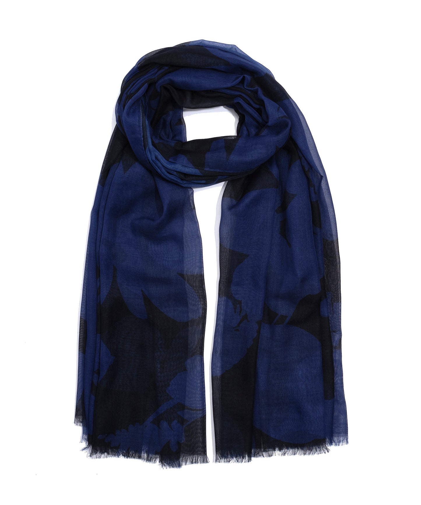 Flower Burst Sustainable Wrap in color Navy