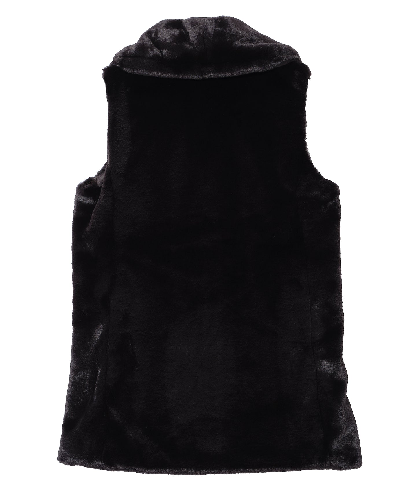 Longline Faux Mink Vest in color Black