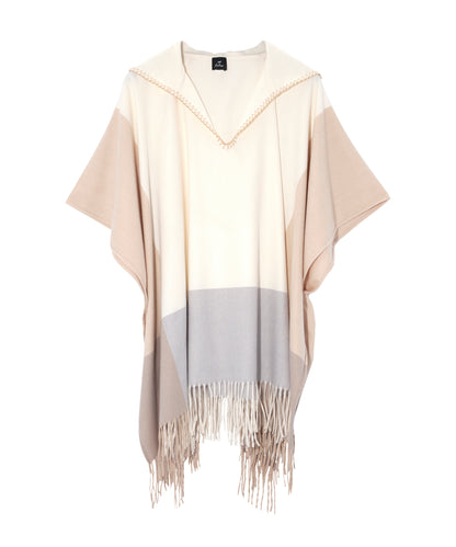 Poet Poncho in color Cream