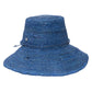 Raffia Packable Bucket Hat in color Deep Water Blue