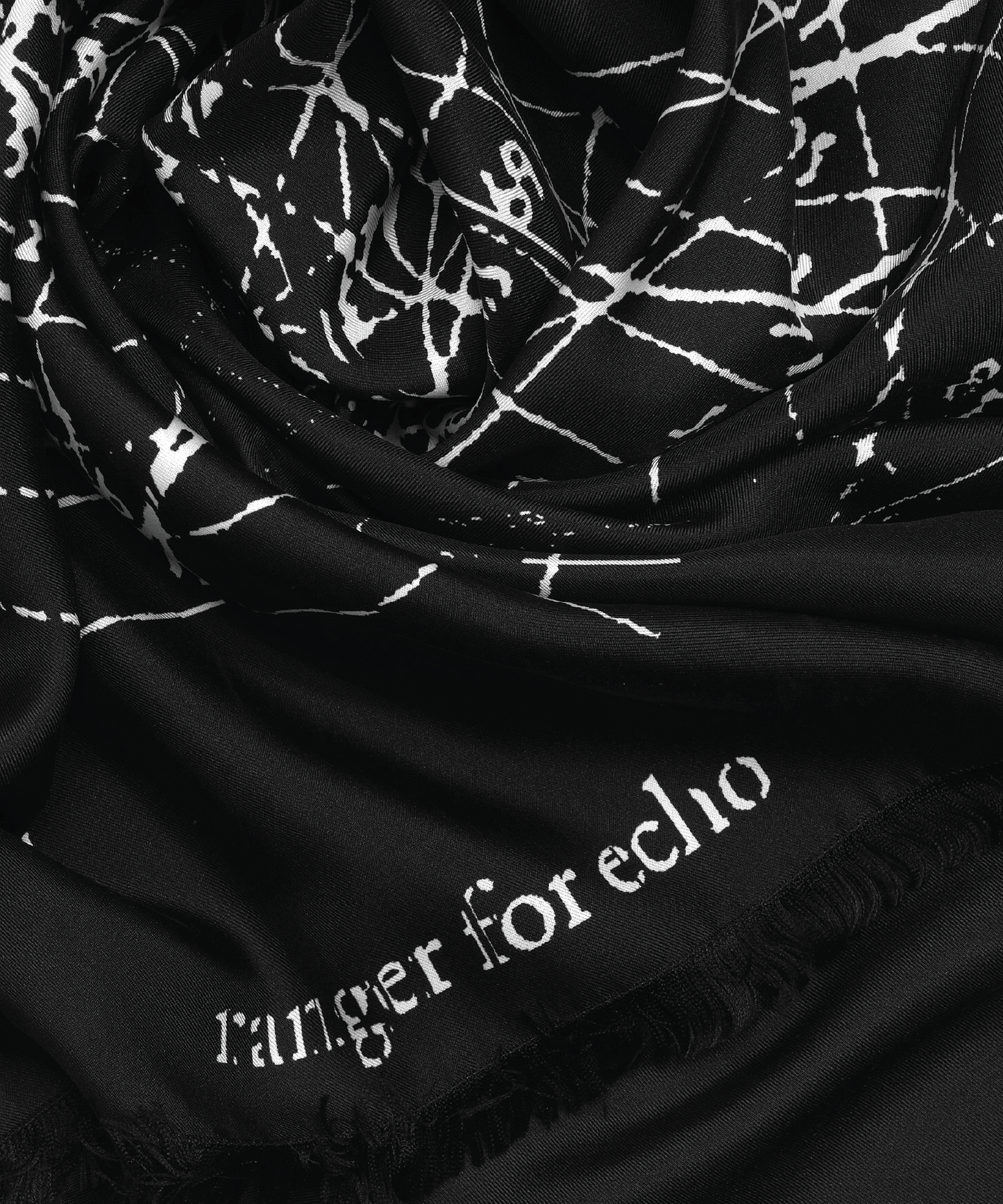 close-up of Echo100 scarf designed by Max Amdon