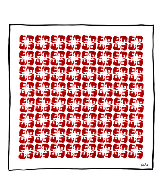 Political Party Cotton Scarf in color Painter Red
