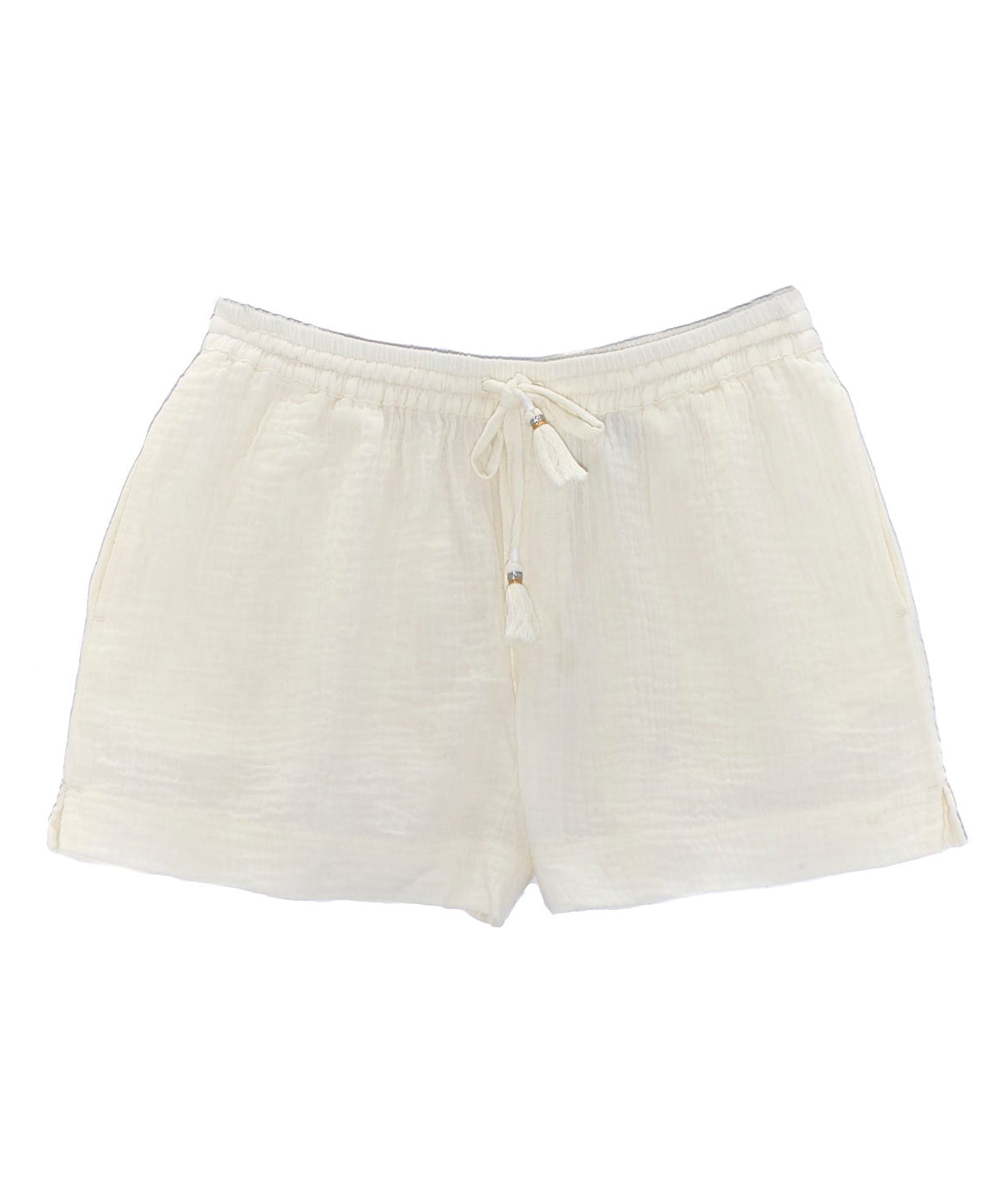 Double Gauze Beach Shorts in color Cream