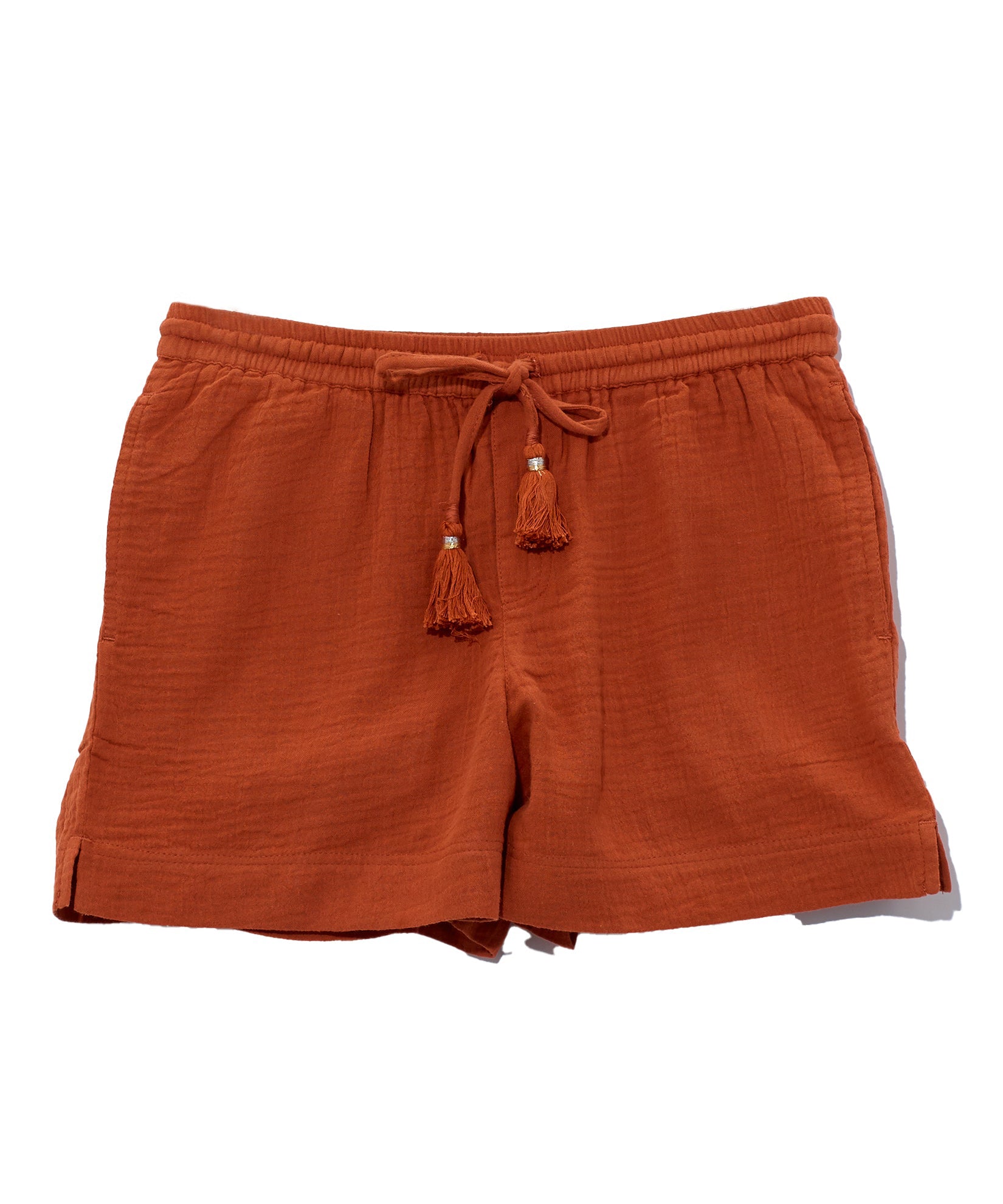 Double Gauze Beach Shorts in color Sienna