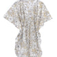 Etched Floral Butterfly Caftan in color Cream