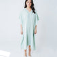 Double Gauze Maxi Caftan W.lace in color Beach Glass