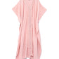 Double Gauze Maxi Caftan W.lace in color Rosewater