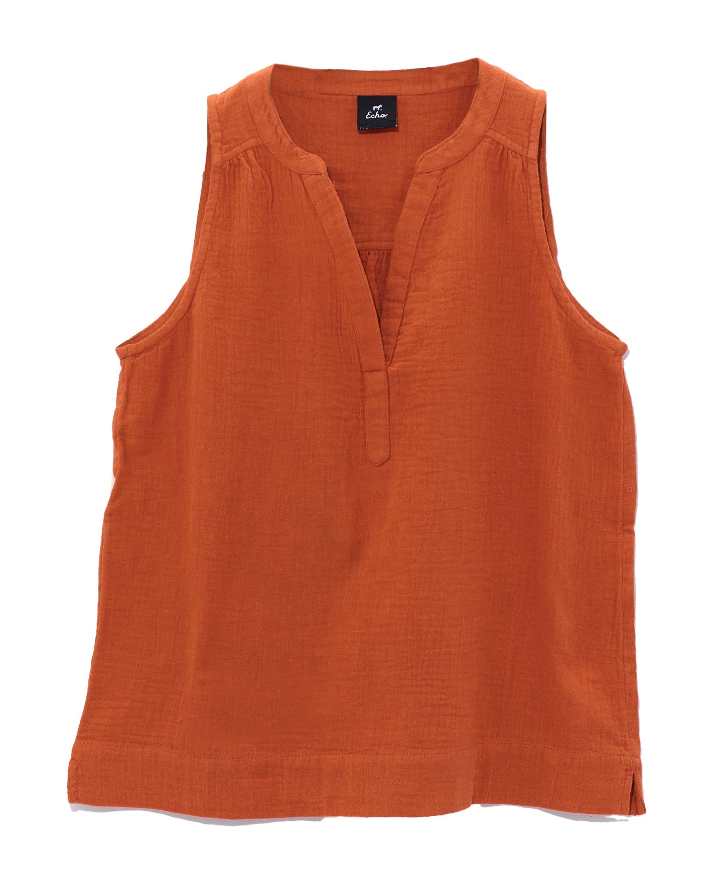 Double Gauze Sleeveless Top in color Sienna