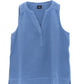 Double Gauze Sleeveless Top in color Infinity Blue
