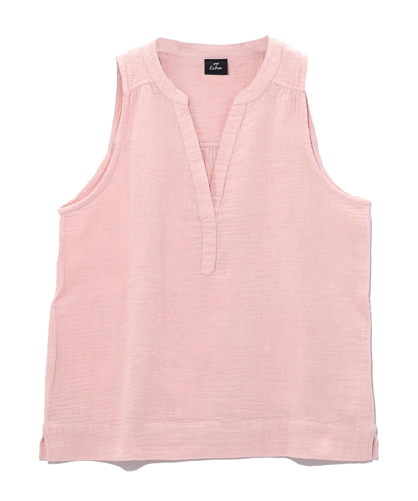 Double Gauze Sleeveless Top in color Rosewater