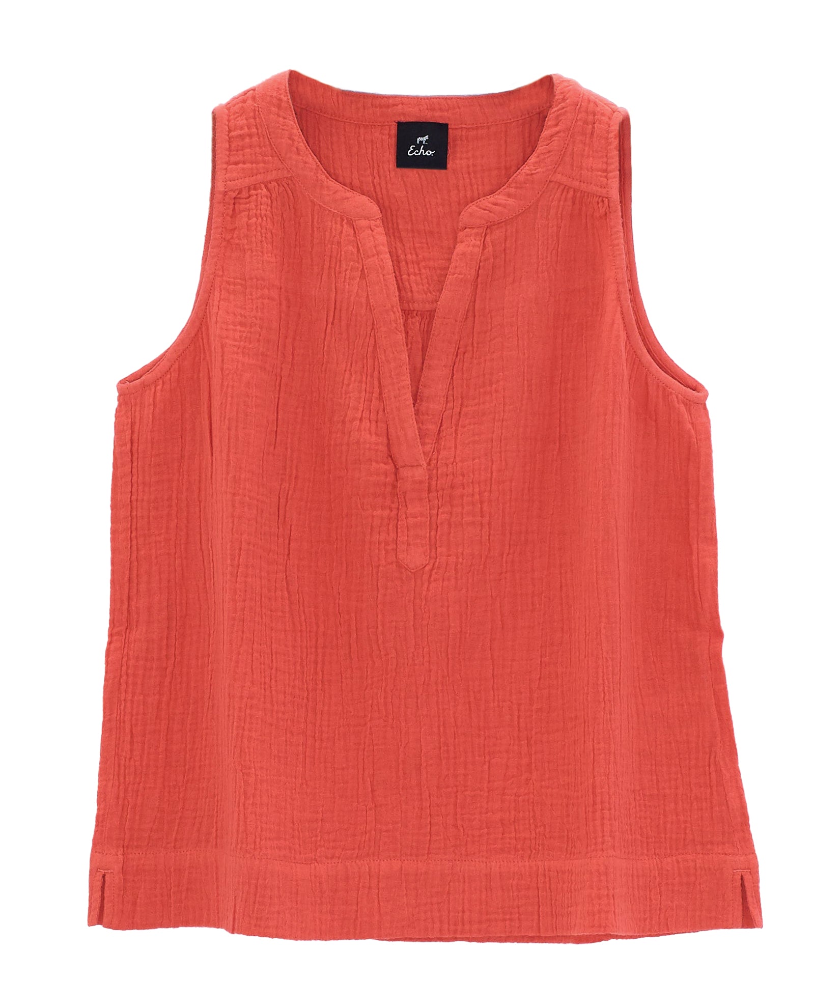 Double Gauze Sleeveless Top in color Emberglow