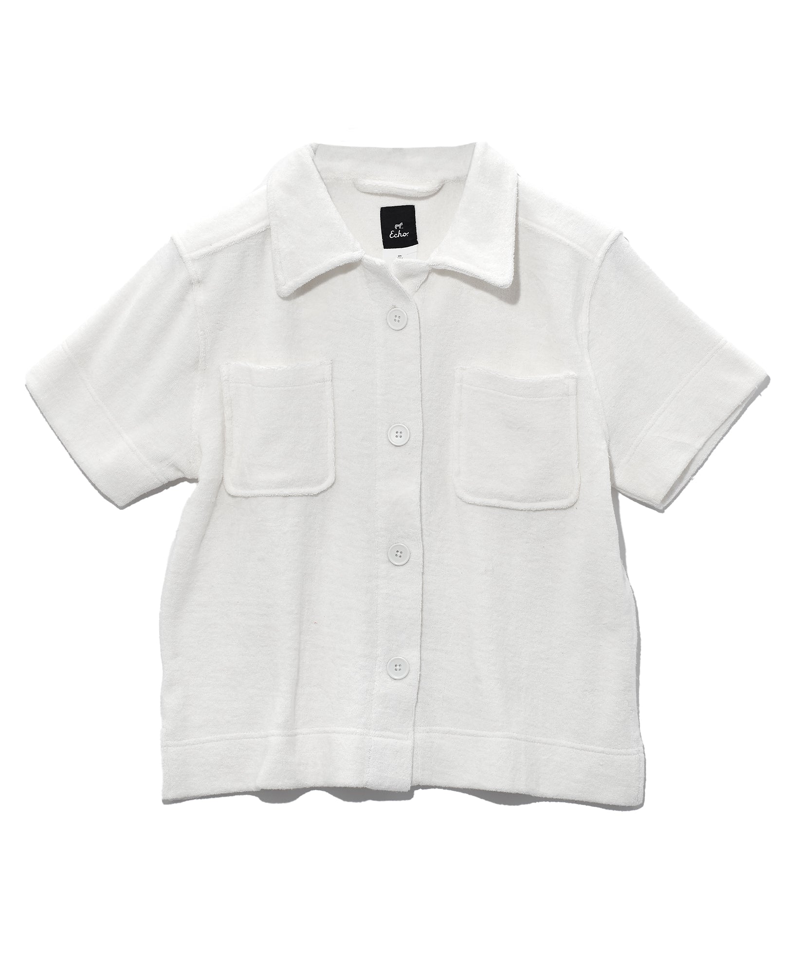 Terry Camp Shirt in color White