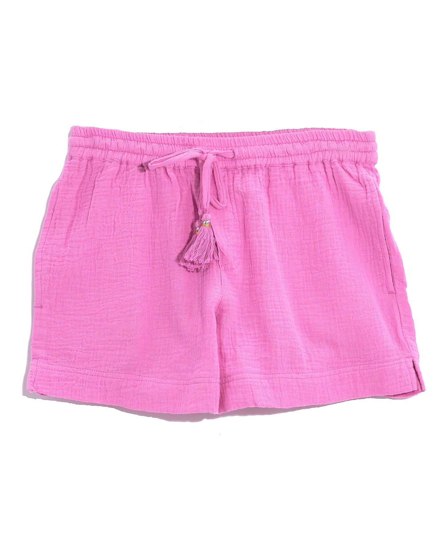 Supersoft Gauze Beach Shorts in color Cyclamen