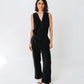 Supersoft Gauze Beach Pant in color Black on a model