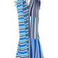 Salon Stripe V-neck Caftan in color Dazzling Blue