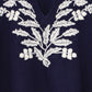 Casablanca Embroidered Tunic in color Navy