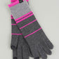 Colorblock Cashmere Blend Luxe Glove in color Echo Charcoal
