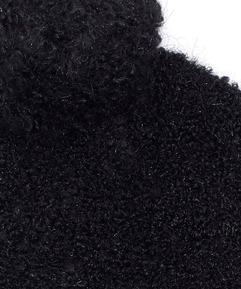 Teddy Boucle Pom Hat in color Black