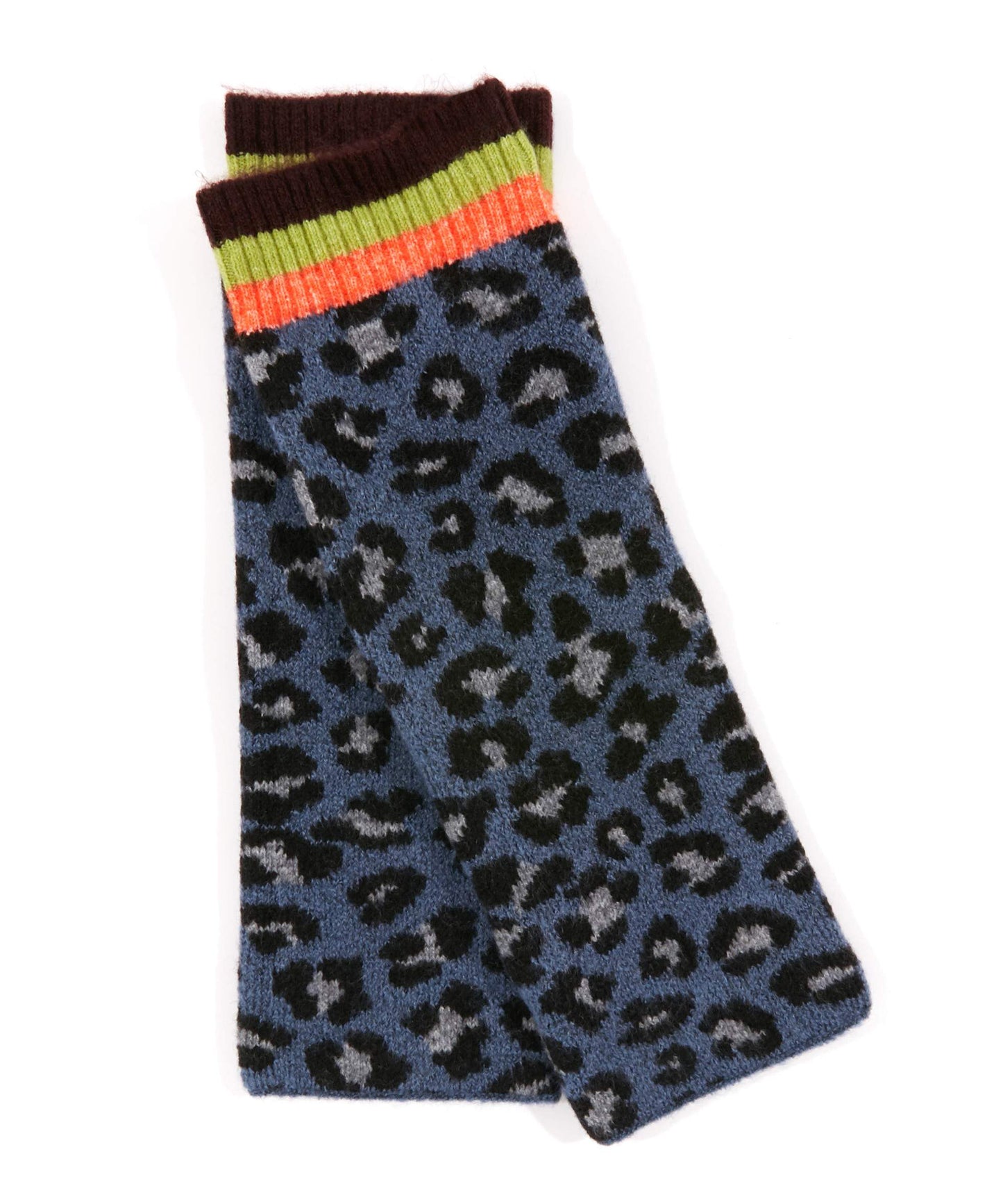 Happy Cat Armwarmers in color Storm Blue