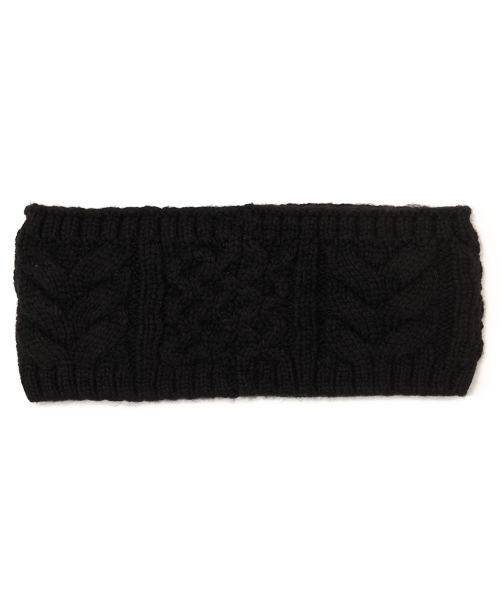 Recycled Wishbone Cable Headband in color Black