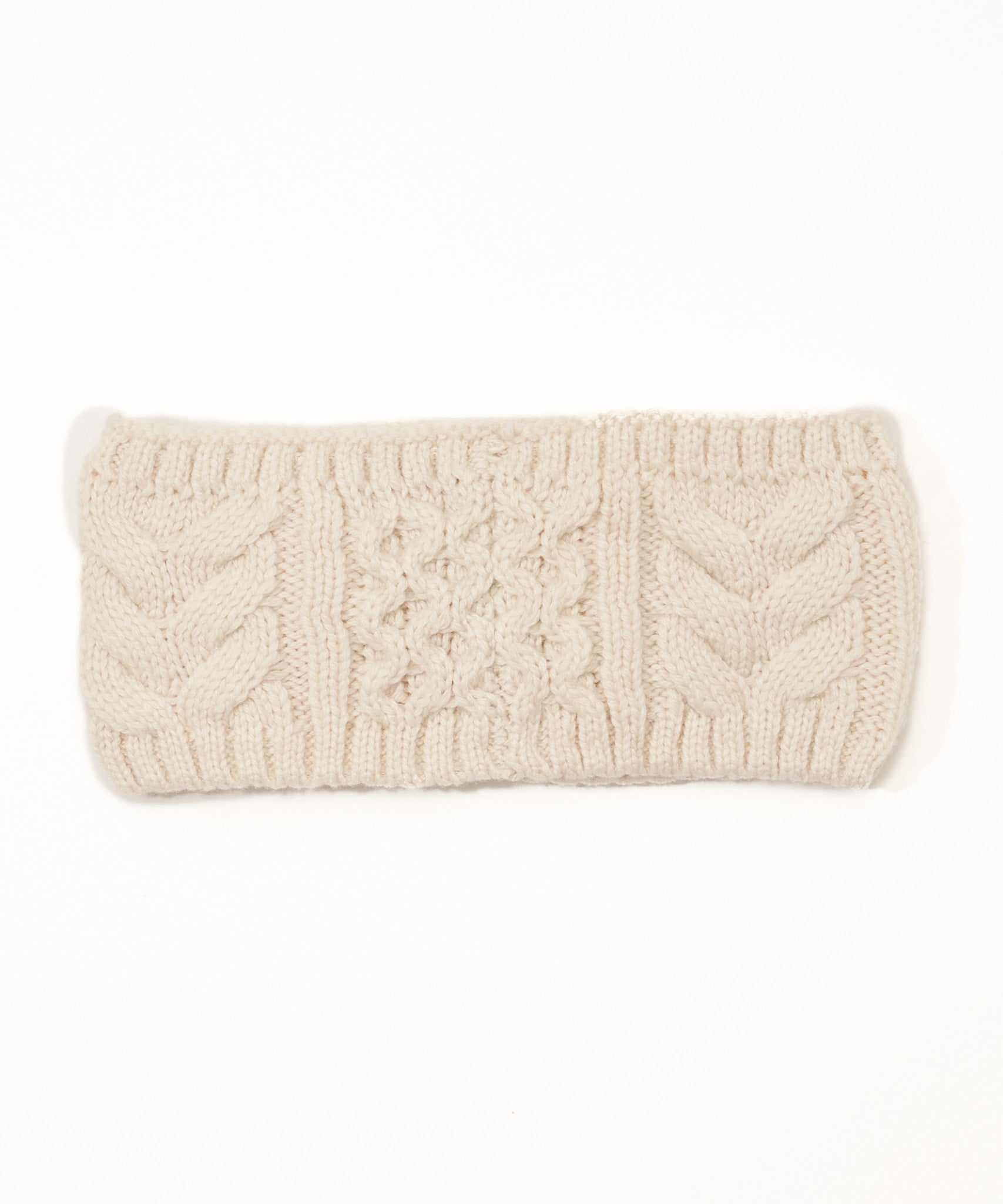 Recycled Wishbone Cable Headband in color Ivory