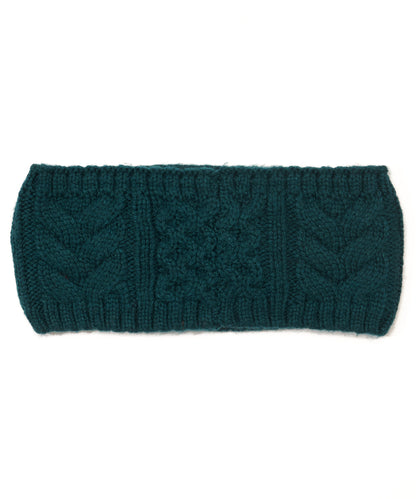 Recycled Wishbone Cable Headband in color Deep Teal