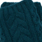 Recycled Wishbone Cable Handwarmer in color Deep Teal