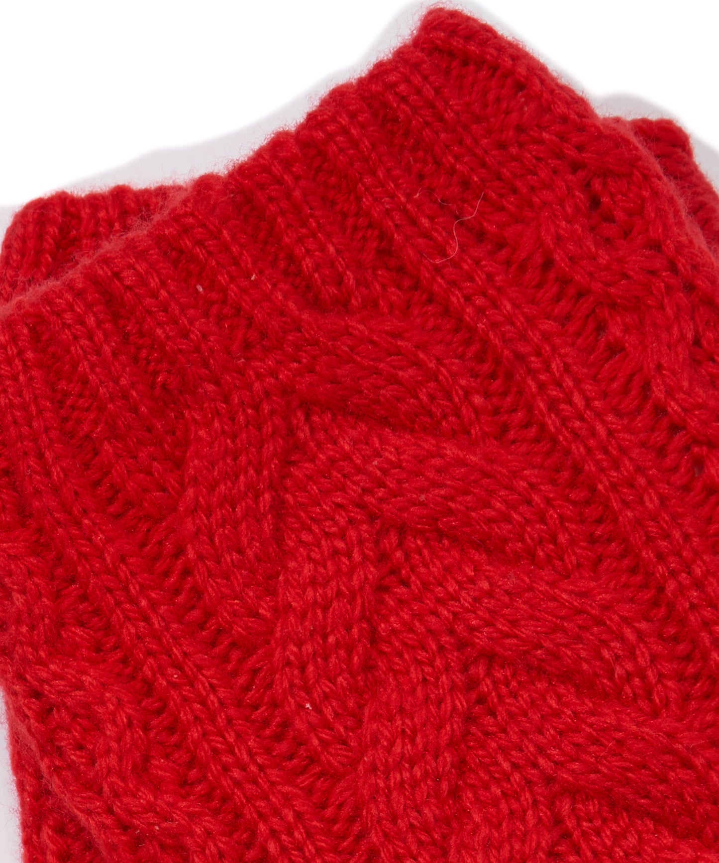 Recycled Wishbone Cable Handwarmer in color Red