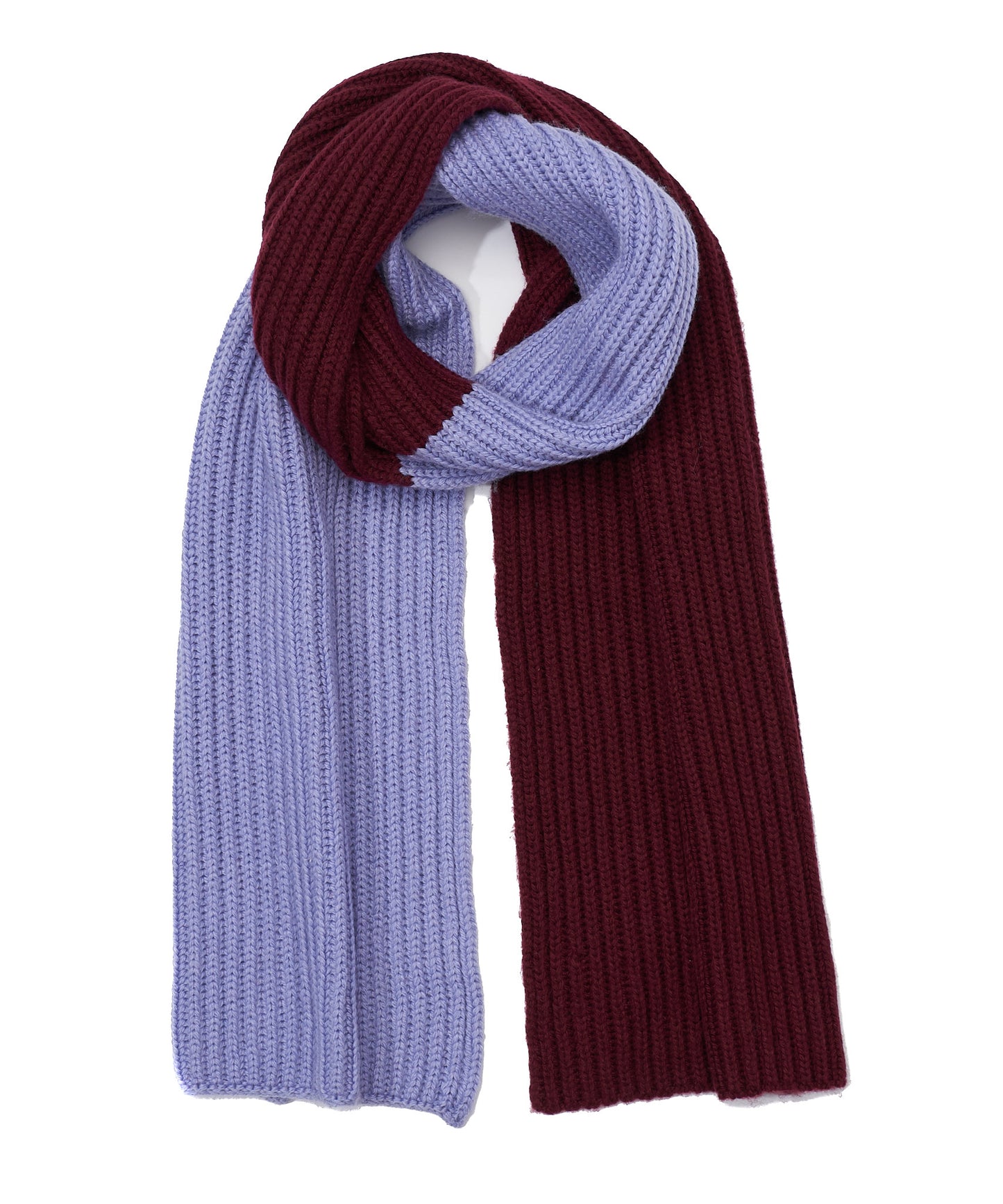 Colorbblock Rib Scarf in color Mulled Wine