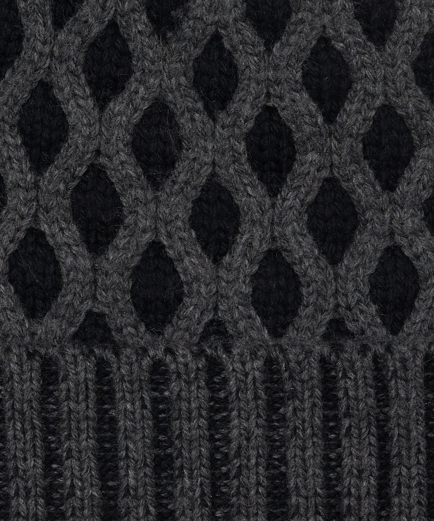 Recycled Bi-color Honeycomb Beanie in color Black/Charcoal