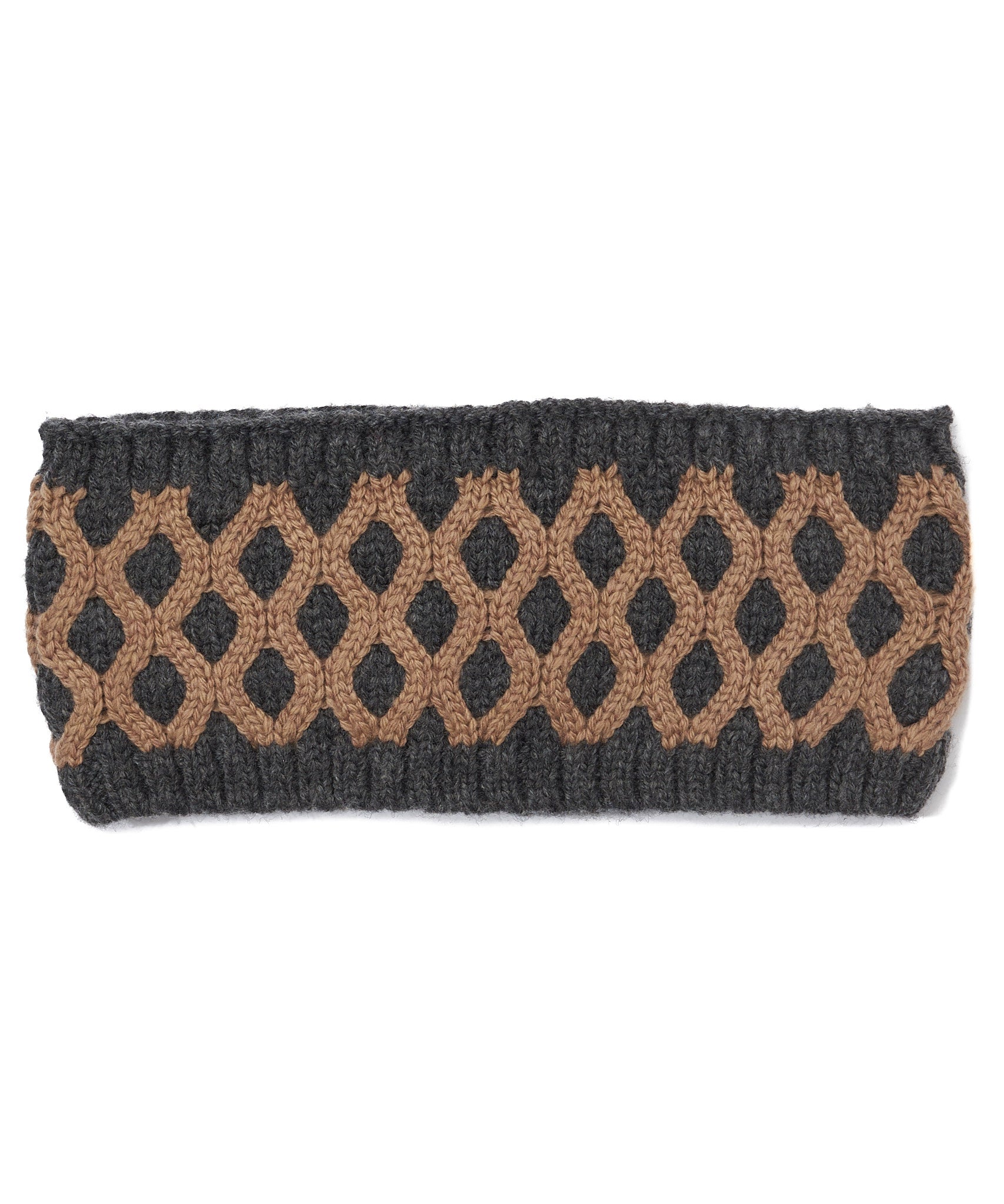 Recycled Bi-color Honeycomb Headband in color Charcoal