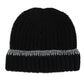 Handknit  Beanie With Tipping in color Black