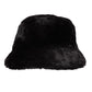 Faux Fur Bucket Hat in color Black